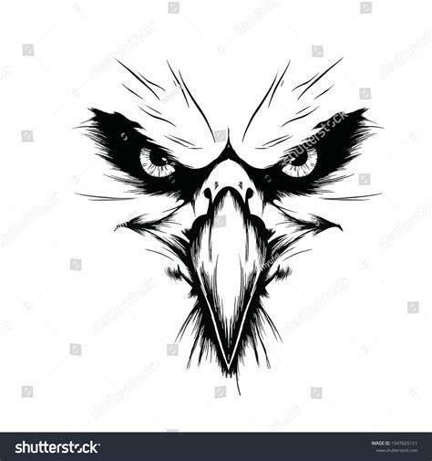 Vector Simple Eagle Black White: Stock-Vektorgrafik (Lizenzfrei ...