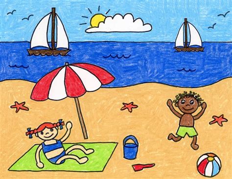 How To Draw A Beach