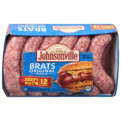 Johnsonville® Uncooked Natural Casing Original Bratwurst Pork Sausage Links, 12 ct - Fred Meyer