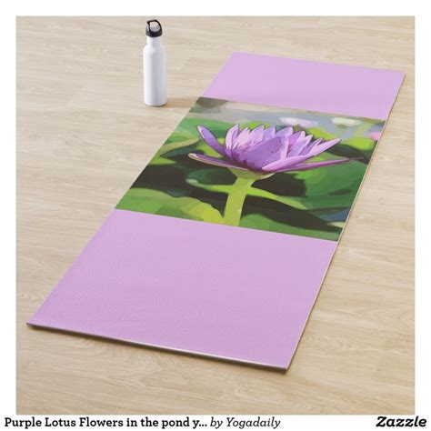 Purple Lotus Flowers in the pond yoga mat in 2021 | Purple lotus, Yoga ...