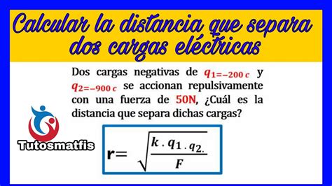 Ley de coulomb calcular la Distancia entre dos Cargas Electricas puntuales con fuerza de ...