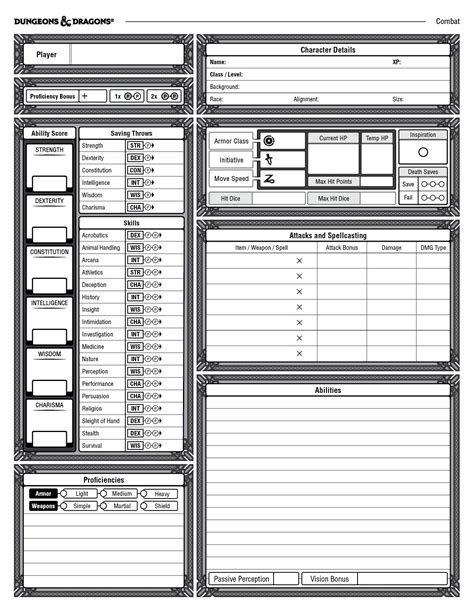 Form Fillable Combat Encounter 5e - Printable Forms Free Online