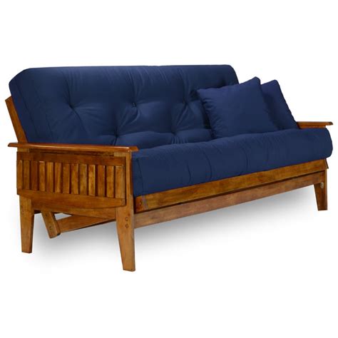 Eastridge Wood Futon Frame - Tray Arm, Heritage Finish | DCG Stores