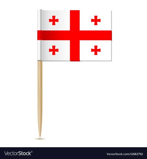 Flag of georgia country toothpick 10eps Royalty Free Vector