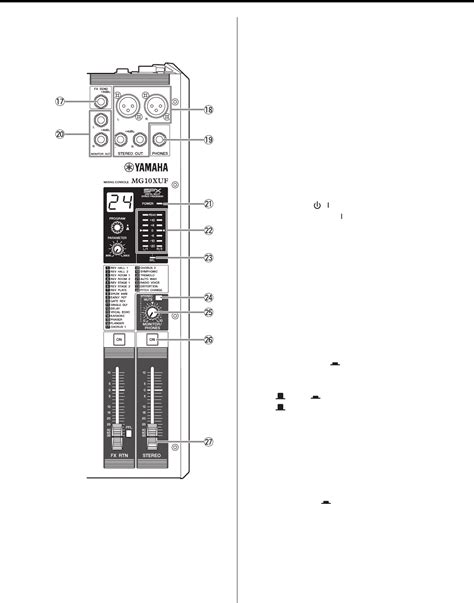 Yamaha MG10XUF user manual (English - 28 pages)