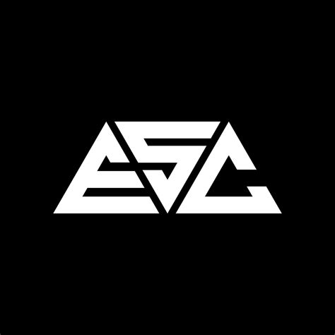 ESC triangle letter logo design with triangle shape. ESC triangle logo ...