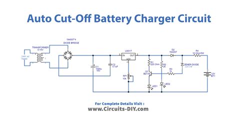 Battery Charger Circuit Diagram with Auto Cut-off