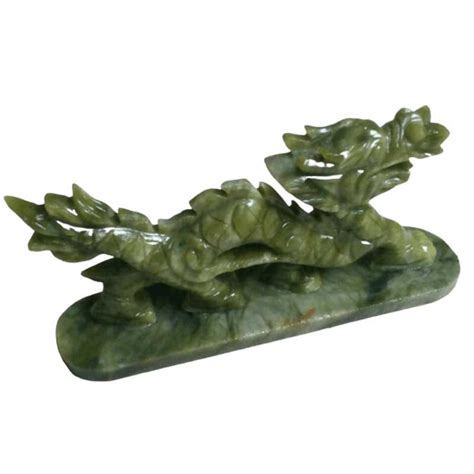 Chinese Jade Dragon Statue | Teng Shop