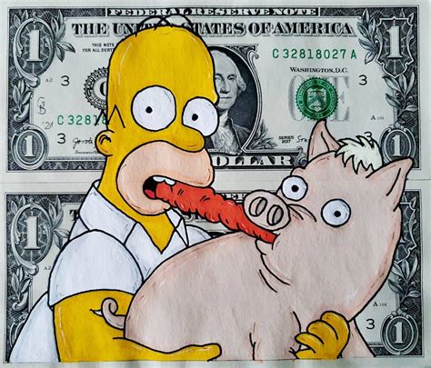 Spider Pig Homer Simpson the Simpsons Dollar Art Money - Etsy UK