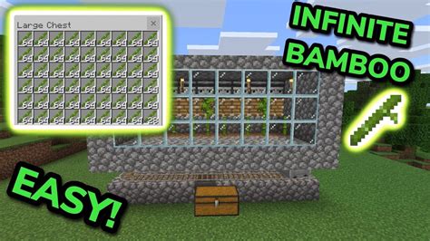 EASY 1.18 BAMBOO FARM AUTO TUTORIAL in Minecraft Bedrock (MCPE/Xbox/PS4 ...