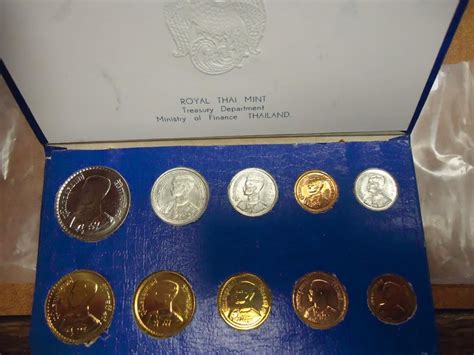 ROYAL THAI MINT TREASURY DEPARTMENT MINT SET 10 COINS, ORIGINAL MINT ...