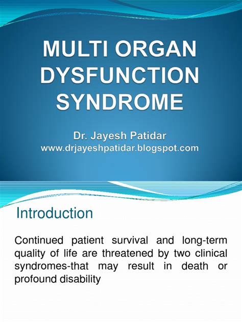 Multi Organ Dysfunction Syndrome | Inflammation | Sepsis