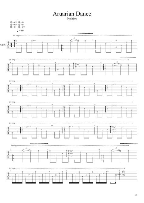 aruarian dance Tab - Nujabes | PaidTabs.com