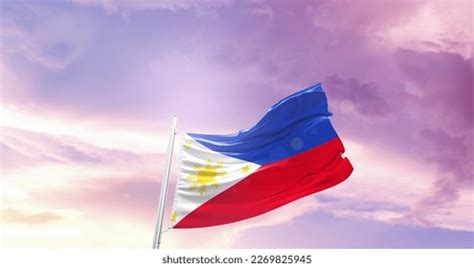 Philippines National Flag Waving Sky Stock Photo 2269825945 | Shutterstock