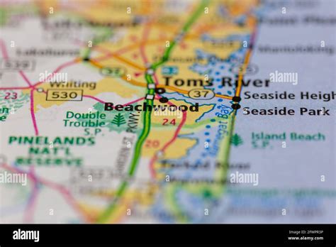 Beachwood New Jersey USA shown on a Geography map or road map Stock Photo - Alamy