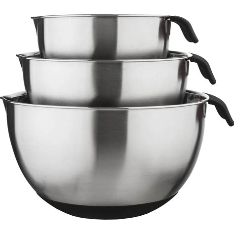 Culinary Edge 3 Piece 18/10 Stainless Steel Mixing Bowl Set & Reviews ...