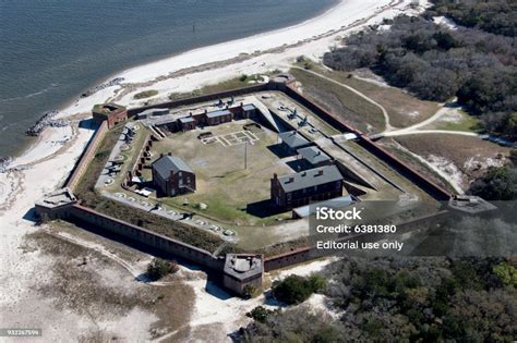 Aerial View Of Fort Clinch Amelia Island Florida Stock Photo - Download Image Now - Civil War ...