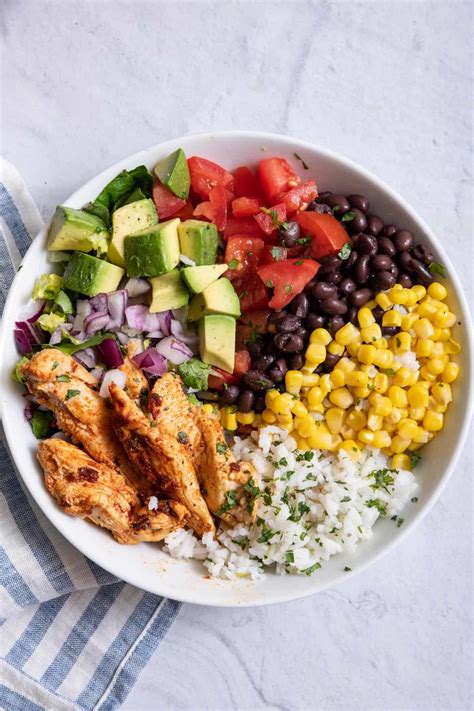 Chicken Burrito Protein Bowl {Chipotle Inspired Recipe}