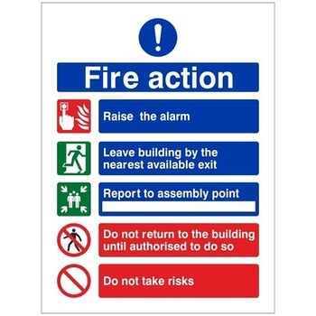Fire Action Notice | Fire Action Signage | UK Safety Store