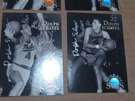 1996 Stadium Club NBA Topps Stars Signed Auto DOLPH SCHAYES Hall of Fame 4 Card | eBay