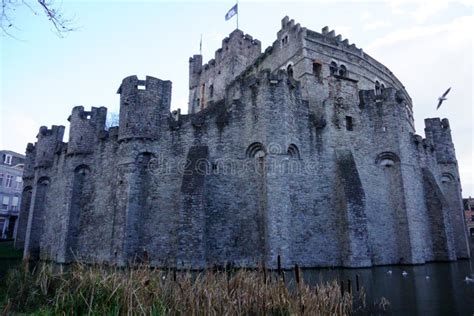 Ghent - Castle Gravensteen on a Winter Day. Stock Photo - Image of gravensteen, belgium: 240336194