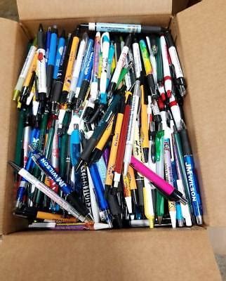 Bulk Box of 1,000 Misprint Ink Pens Plastic Retractable Ball Point Pens ...