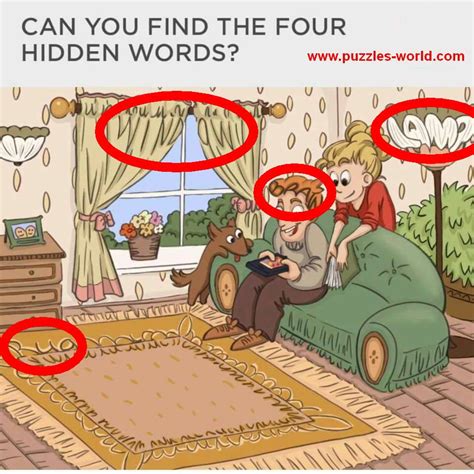 Can you find the Four Hidden Words ? | Puzzles World