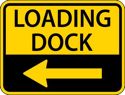 Loading Dock Left Arrow Sign On White Background 7486919 Vector Art at Vecteezy