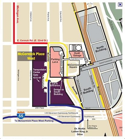 Free McCormick Place Chicago Parking Map