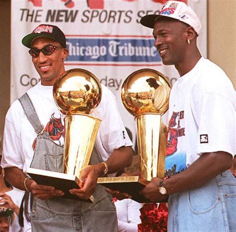 Michael Jordan and Scottie Pippen at a Rally in Chicago in 1996 | Are ...