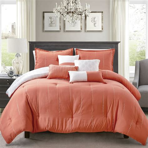 HGMart Bedding Comforter Set Bed In A Bag - 7 Piece Luxury Micro Sculpt Microfiber Bedding Sets ...