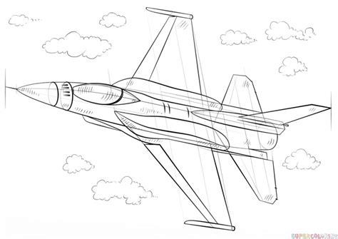 How to draw a fighter jet | Step by step Drawing tutorials