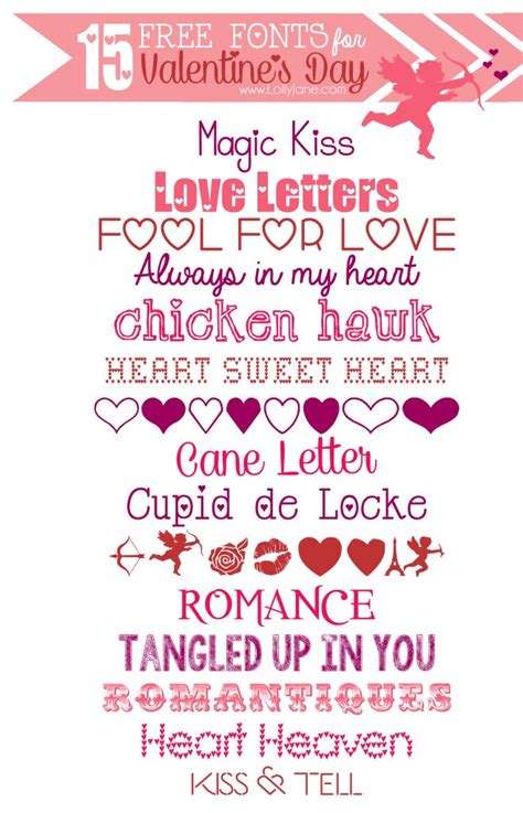 15 FREE Valentine's Day fonts