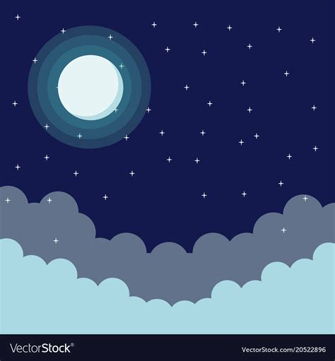 Sky at night Royalty Free Vector Image - VectorStock