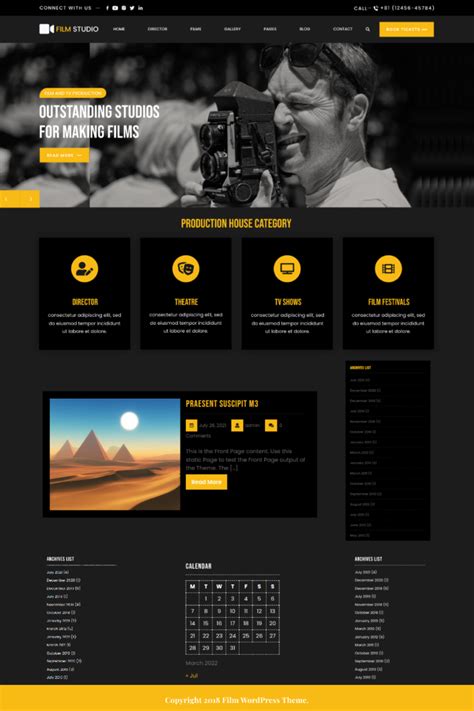 Free Movie WordPress Theme