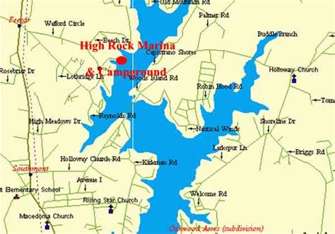 High Rock Lake Nc Map | Zip Code Map