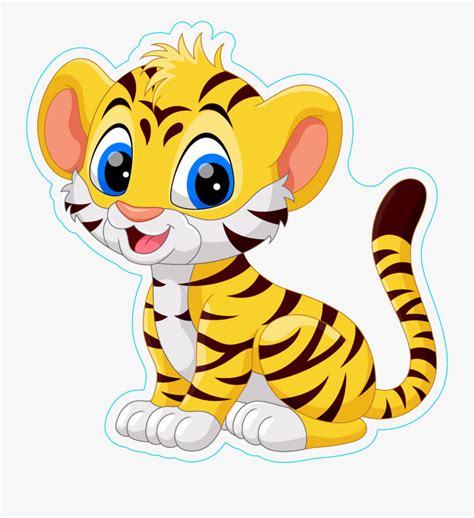 Cute Baby Tiger Cartoon , Free Transparent Clipart - ClipartKey