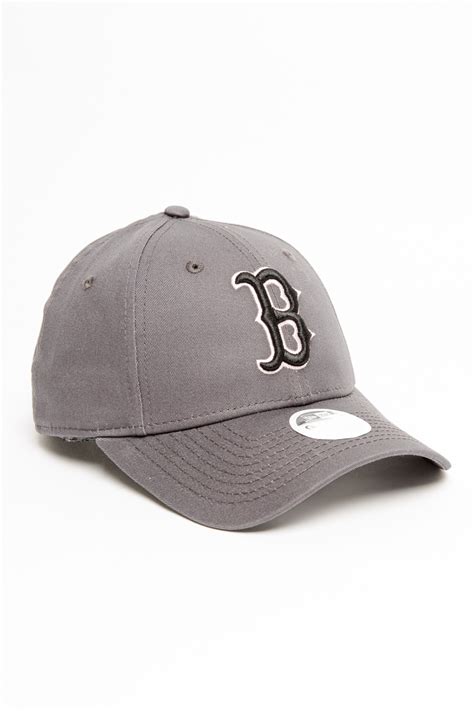 BOSTON RED SOX NEW ERA DARK GRAPHITE 9FORTY STRAPBACK CAP- WOMENS GREY ...