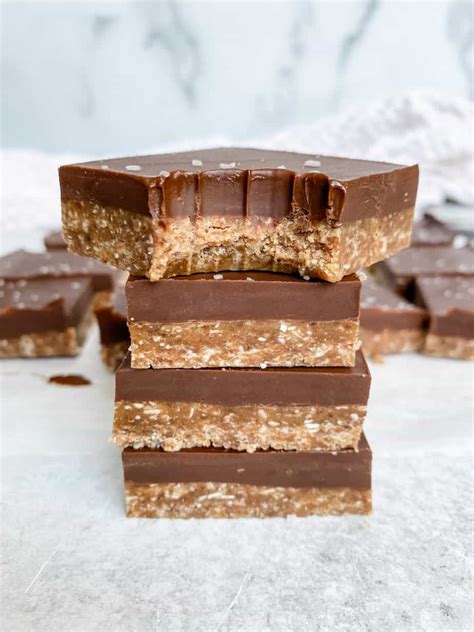 Vegan Peanut Butter Bars - Lovely Delites