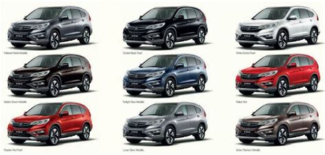 Honda CR V New Colour Chart and Option Packs