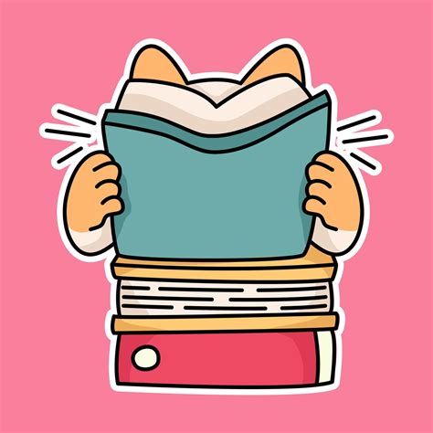 cat kitten happy back to school study drawing illustration 1893612 Vector Art at Vecteezy