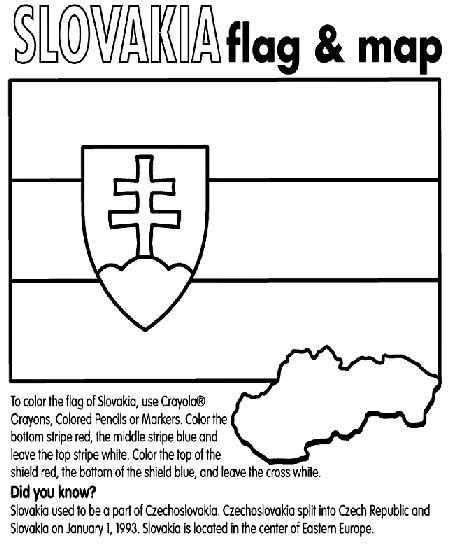 Slovakia coloring page | Slovakia, Free coloring pages, World thinking day