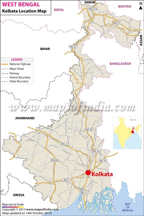 Kolkata Location Map, Where is Kolkata