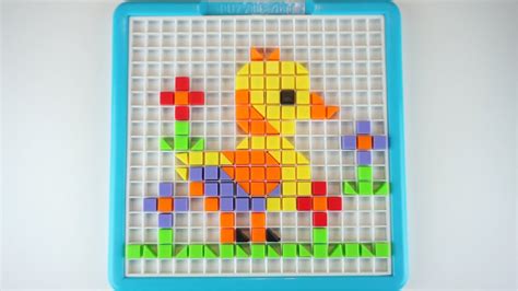 Chicken - mosaic puzzle art for kids. - YouTube