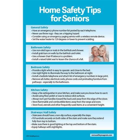 Home Safety Tips for Seniors - 18x24 Poster - 5000-HOME-SAFETY-TIPS | Safety Promos Plus