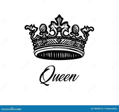 Queen Crown Tattoo Stencil