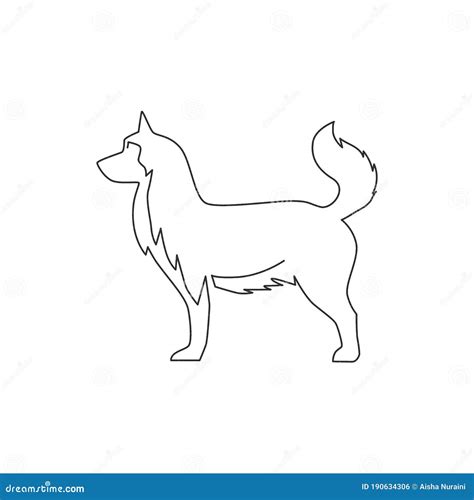 The Husky Emblem Logo - Emblem Logo Of Siberian Husky Cartoon Vector | CartoonDealer.com #109180391