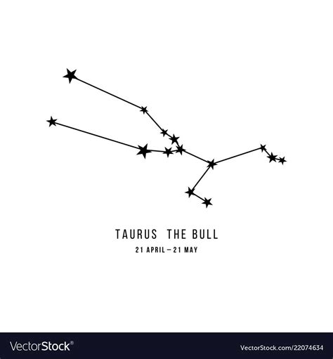 Zodiac constellation Taurus - The Bull. Vector illustration. Download a ...