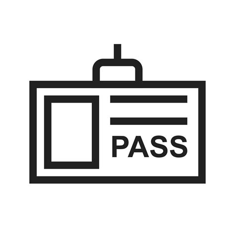 Pass Card Line Icon 7625356 Vector Art at Vecteezy