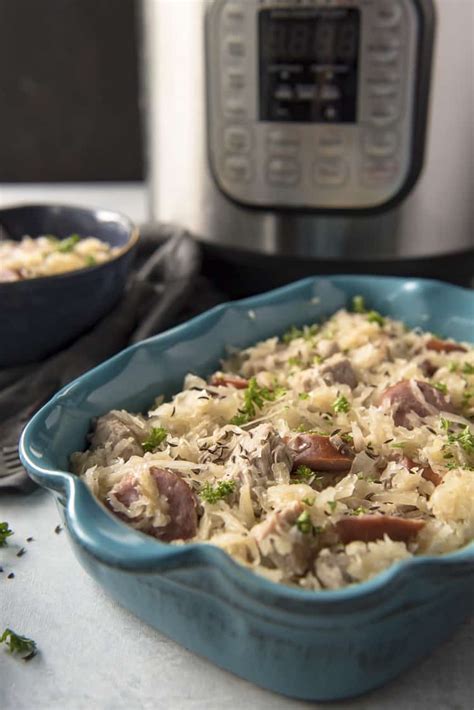 Easy Instant Pot Pork and Sauerkraut • The Crumby Kitchen